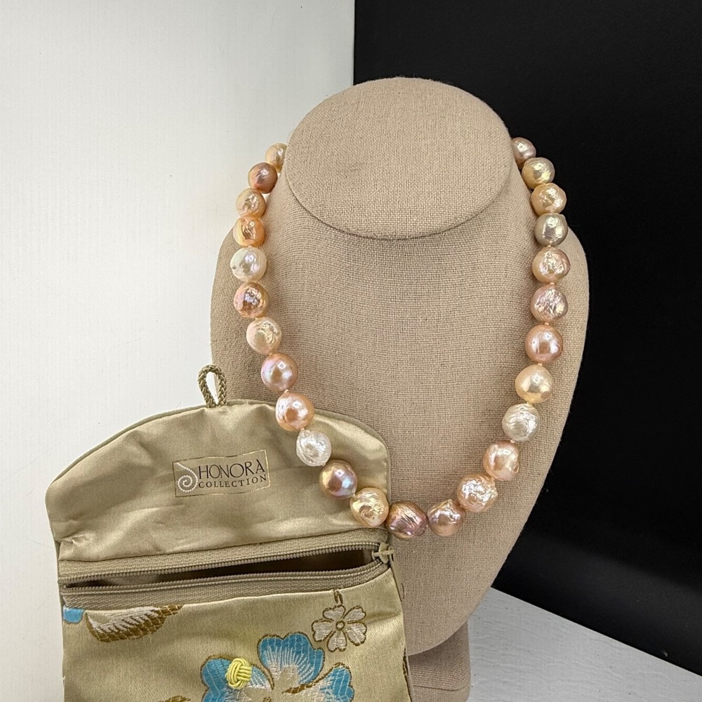 Honora Necklace Multicolor Baroque Beaded Pearl Sterling Silver 18in